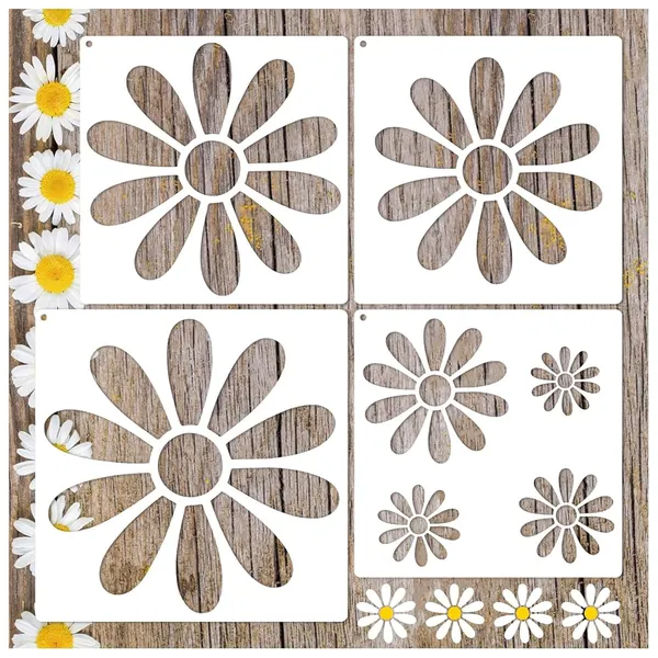 White_Flower_Stencil_Home_Decor