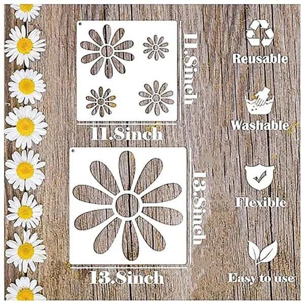 White_Flower_Stencil_Home_Decor