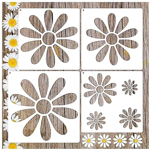 White_Flower_Stencil_Home_Decor