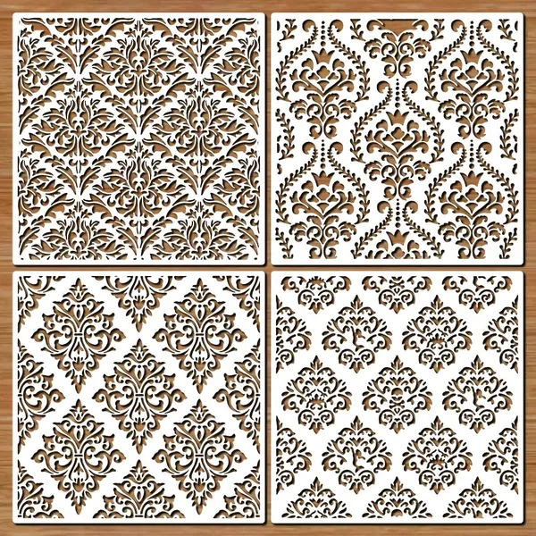 White_Elegant_Damask_Stencils_Large_Texture_Plastic_Wall_Stencils_Home_Decor