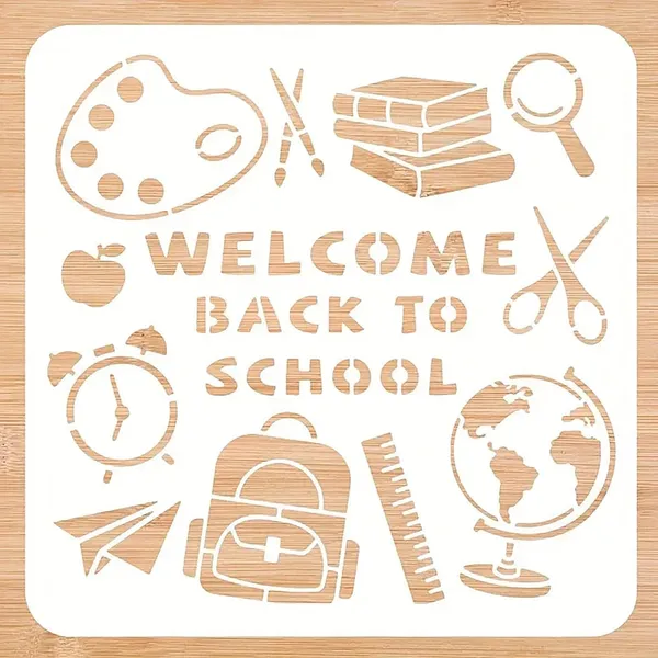 White_Welcome_Back_To_School_Stencil_Reusable_Plastic_Template_Home_Decor