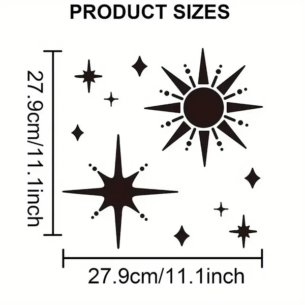 White_Sun_Design_Stencil_Hollow_Out_Plastic_Template_Diy_And_Craft