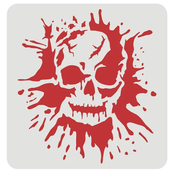 White_Bleeding_Skull_Halloween_Stencil_Diy_And_Craft