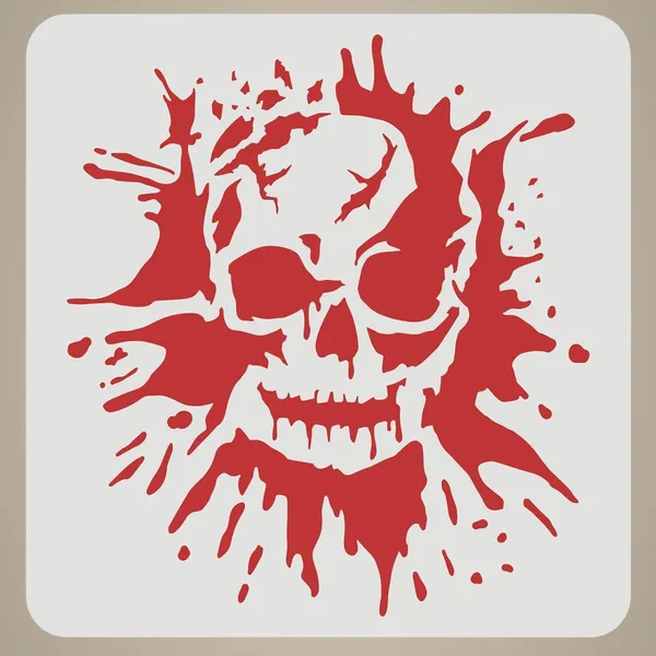 White_Bleeding_Skull_Halloween_Stencil_Diy_And_Craft