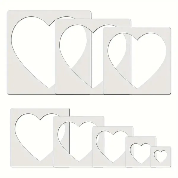 White_Heart_Stencils_Reusable_Plastic_Templates_Diy_And_Craft