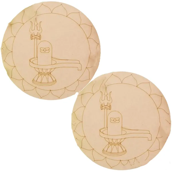 Beige_Wooden_Lippan_Art_Wall_Panel_Shivling_Diy_And_Craft