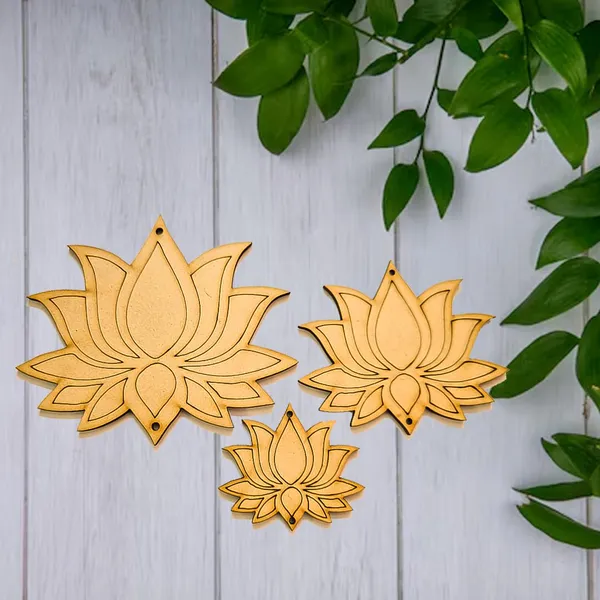 Beige_Mdf_Lotus_Cutouts_Diy_And_Craft