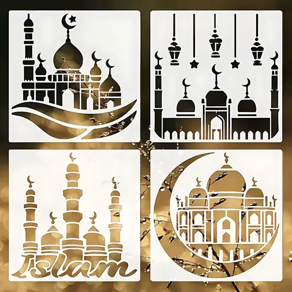 White_Islamic_Stencil_Reusable_Plastic_Ramadan_Eid_Craft_Stencils_Home_Decor