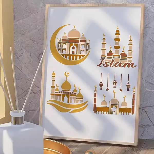 White_Islamic_Stencil_Reusable_Plastic_Ramadan_Eid_Craft_Stencils_Home_Decor