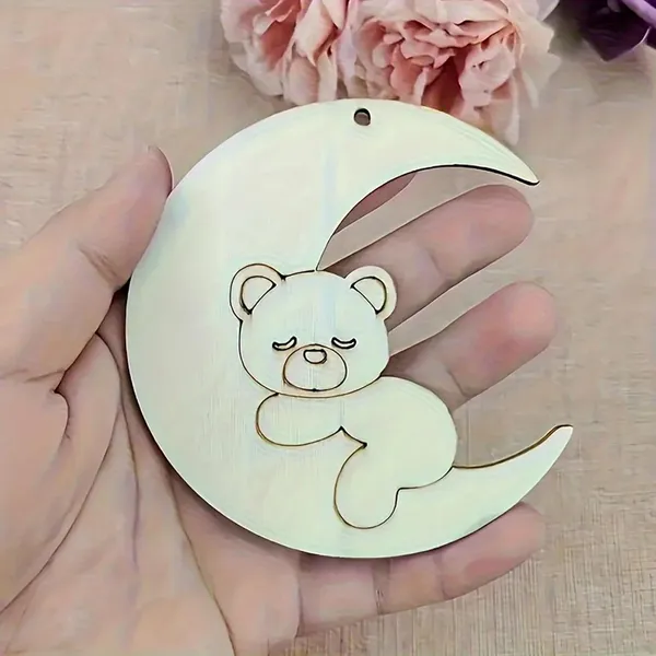 Beige_Wooden_Bear_Moon_Shaped_Hanging_Ornaments_Diy_Painting_Craft_Kids