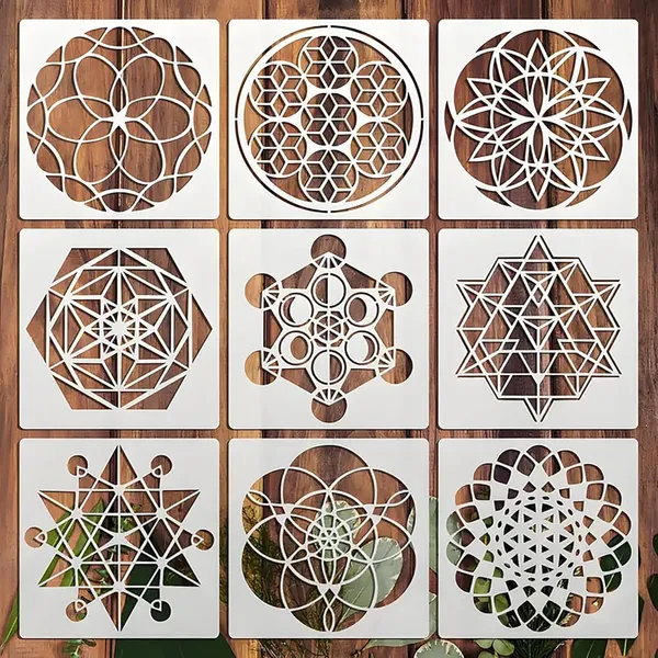 White_Geometric_Floral_Stencil_Diy_And_Craft