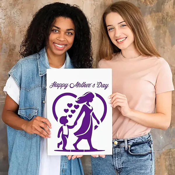 White_Reusable_Mother_S_Day_Painting_Stencil_Pet_Template_Diy_And_Craft