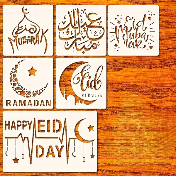 White_Ramadan_Eid_Islamic_Calligraphy_Plastic_Stencil_Diy_And_Craft