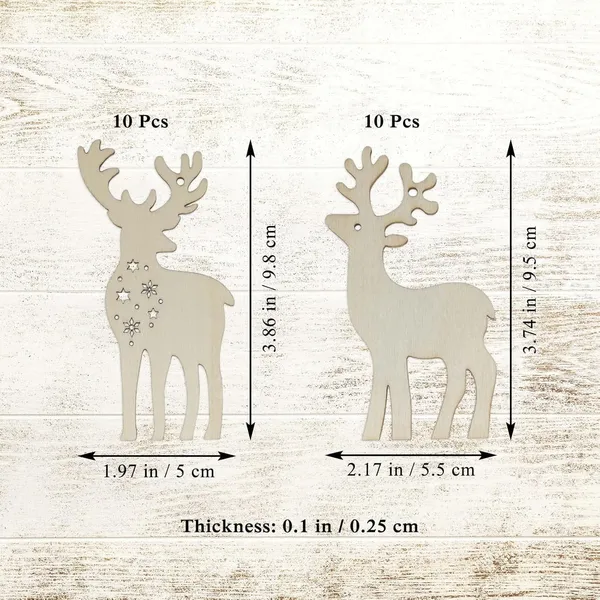 Beige_Deer_Wood_Diy_Crafts_Cutouts_Wooden_Reindeer_Shaped_Hanging_Sign_Ornaments_Diy_And_Craft