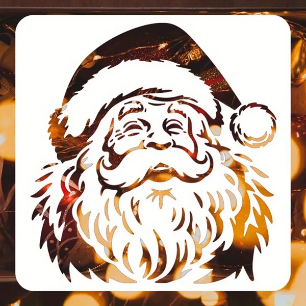 White_Large_Reusable_Santa_Claus_Stencil_Diy_And_Craft