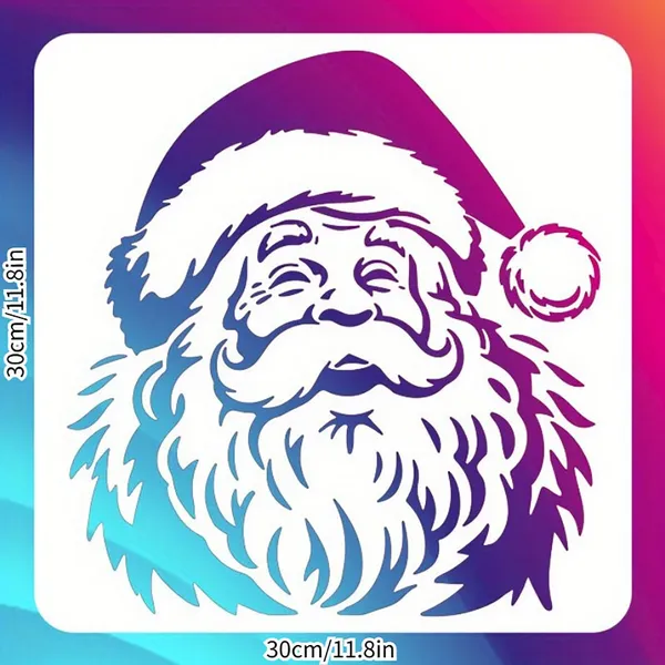 White_Large_Reusable_Santa_Claus_Stencil_Diy_And_Craft