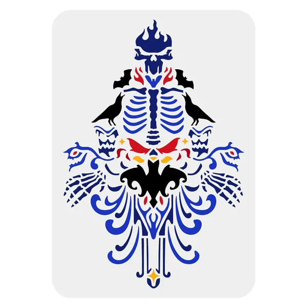 White_Skeleton_Stencil_Haunted_Mansion_Crow_Bat_Pattern_Diy_And_Craft