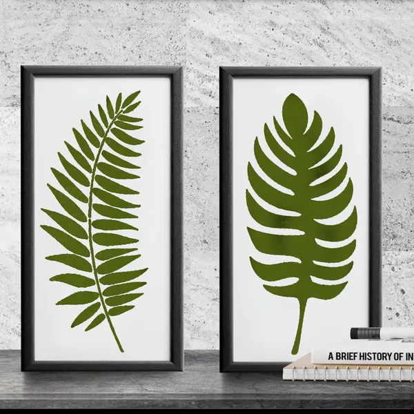 Beige_Leaf_Stencil_Reusable_Large_Stencils_Home_Decor