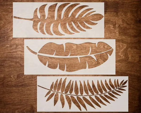 Beige_Leaf_Stencil_Reusable_Large_Stencils_Home_Decor