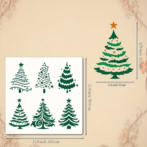 White_Christmas_Tree_Stencil_Set_Diy_And_Craft