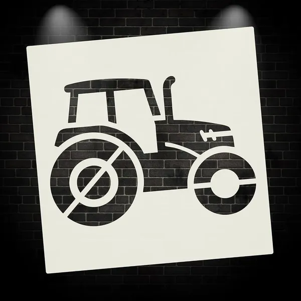 White_Tractor_Stencils_Reusable_Plastic_Stencil_Diy_And_Craft
