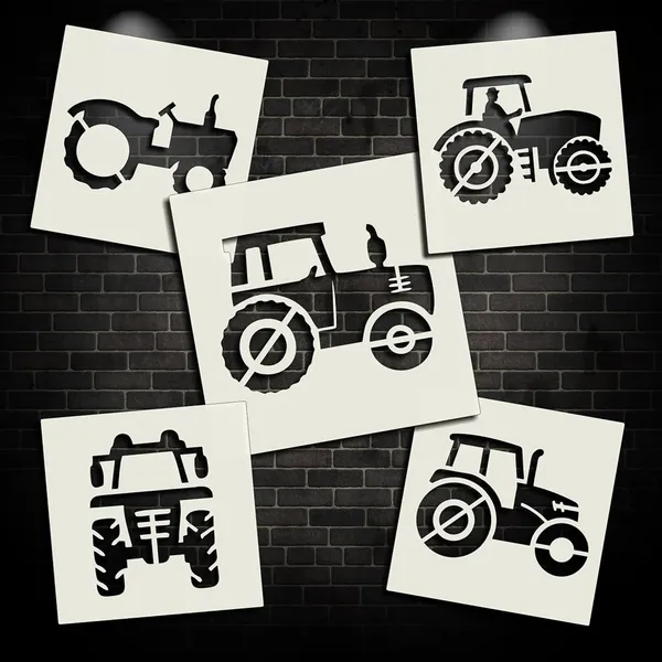 White_Tractor_Stencils_Reusable_Plastic_Stencil_Diy_And_Craft