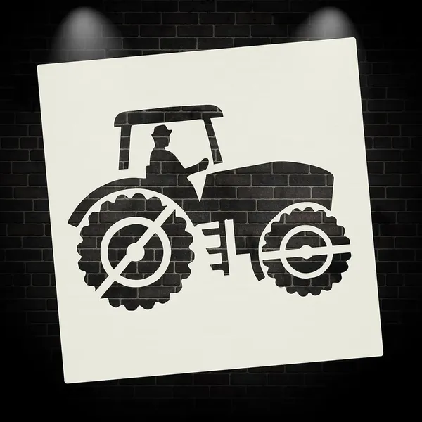 White_Tractor_Stencils_Reusable_Plastic_Stencil_Diy_And_Craft