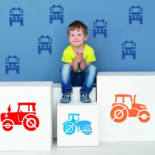 White_Tractor_Stencils_Reusable_Plastic_Stencil_Diy_And_Craft