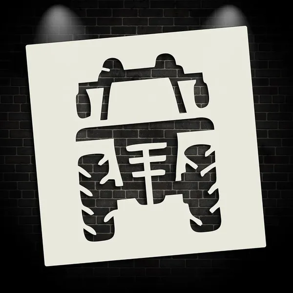 White_Tractor_Stencils_Reusable_Plastic_Stencil_Diy_And_Craft