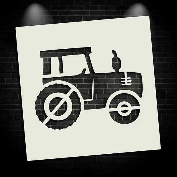 White_Tractor_Stencils_Reusable_Plastic_Stencil_Diy_And_Craft