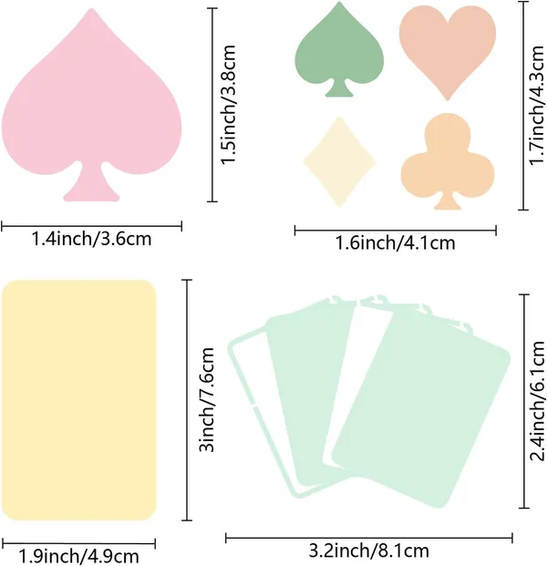 White_Playing_Cards_Metal_Stencil_Heart_Spade_Club_Diamond_Stainless_Steel_Drawing_Template_General