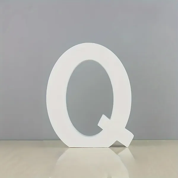 White_Standing_Letters_Q_Decoration_Pvc_Block