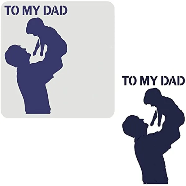 White_Father_S_Day_Gift_Sign_Stencil_Large_Reusable_To_My_Dad_Template_Diy_And_Craft