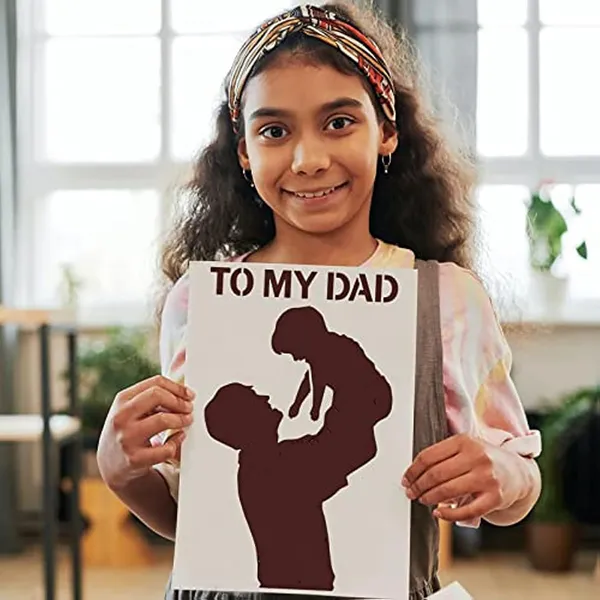White_Father_S_Day_Gift_Sign_Stencil_Large_Reusable_To_My_Dad_Template_Diy_And_Craft