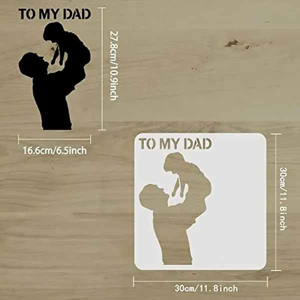 White_Father_S_Day_Gift_Sign_Stencil_Large_Reusable_To_My_Dad_Template_Diy_And_Craft