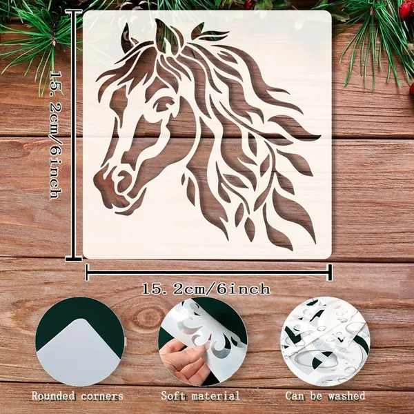 White_Horse_Head_Stencil_Reusable_Horse_Face_Painting_Template_Diy_And_Craft