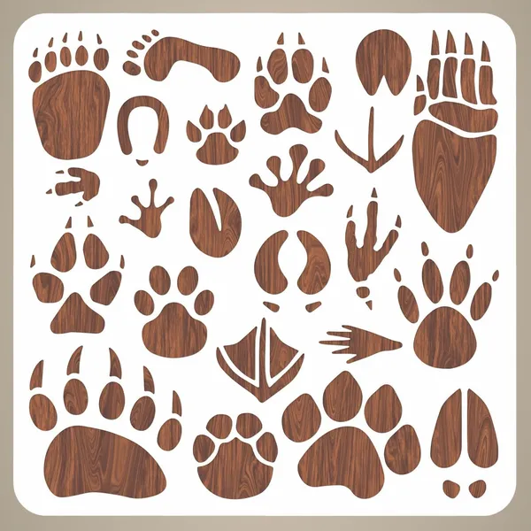 White_Paw_Print_Wall_Stencil_Reusable_Dog_Cat_Footprint_Painting_Template_Home_Decor