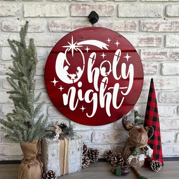 White_Merry_Christmas_Swirl_Holly_Layering_Stencil_Home_Decor