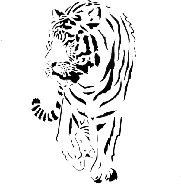 White_Animal_Stencils_Lion_Deer_Tiger_Wolf_Whale_Horse_Template_Diy_And_Craft