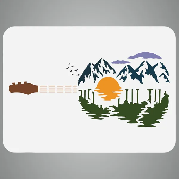White_Sunset_Stencil_Mountains_Home_Decor