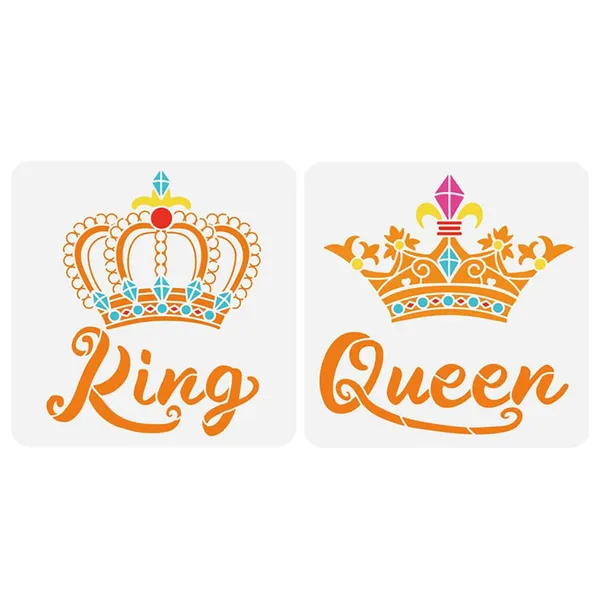 White_Crown_Stencil_Queen_King_Painting_Template_Retro_Vintage_Pattern_Diy_And_Craft
