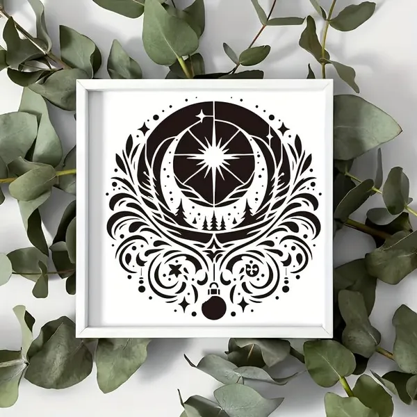 White_Celestial_Moon_Stars_Wall_Stencil_Reusable_Washable_Moon_Phases_Template_Diy_And_Craft