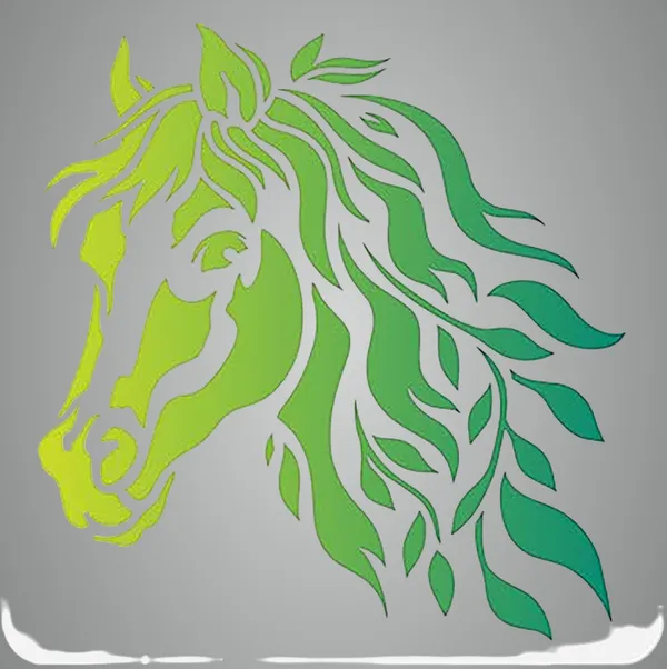 White_Horse_Head_Wall_Stencil_Home_Decor