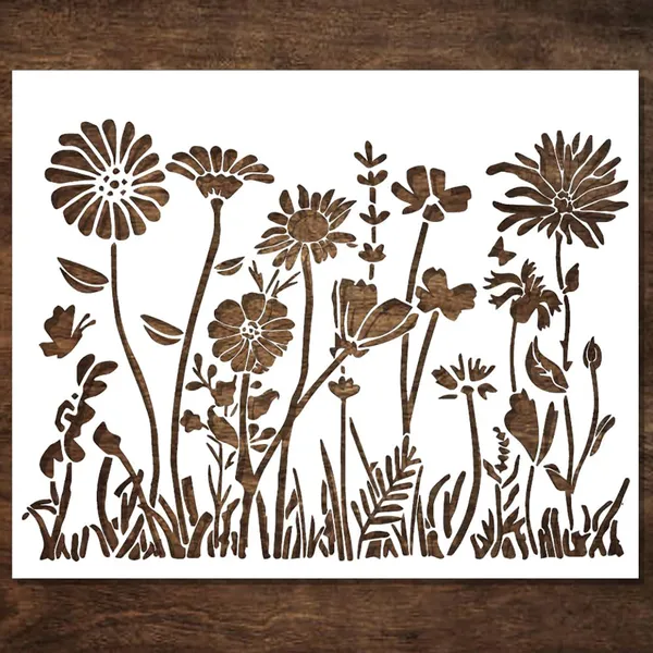 White_Large_Wildflower_Stencil_Diy_And_Craft