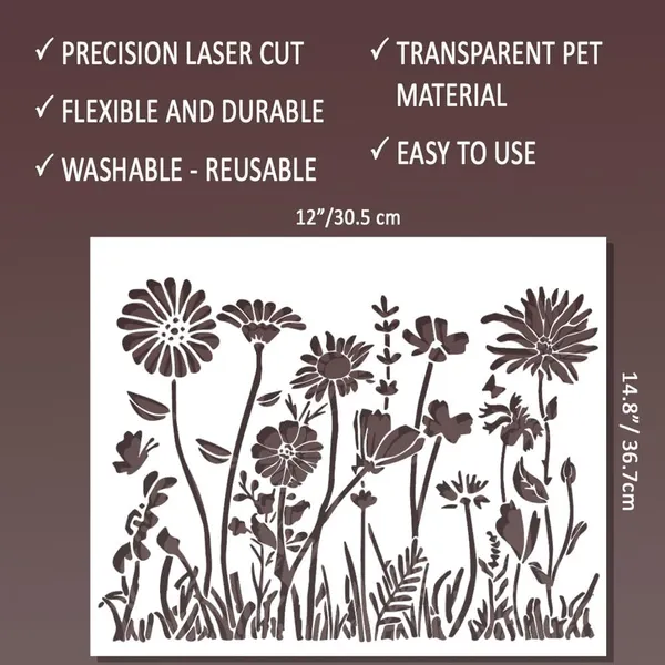 White_Large_Wildflower_Stencil_Diy_And_Craft
