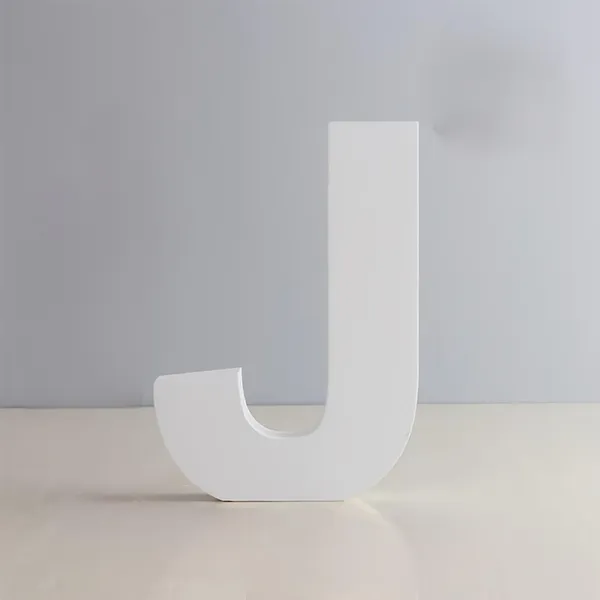 White_Standing_Letter_J_Decoration_Pvc_Alphabet_Block_Freestanding_Initial_Tabletop_Sign