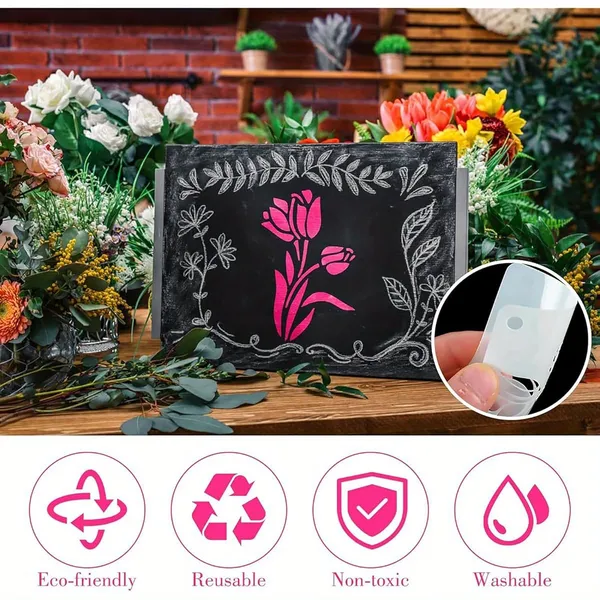 White_Flower_Stencils_Reusable_Plastic_Painting_Templates_Diy_And_Craft