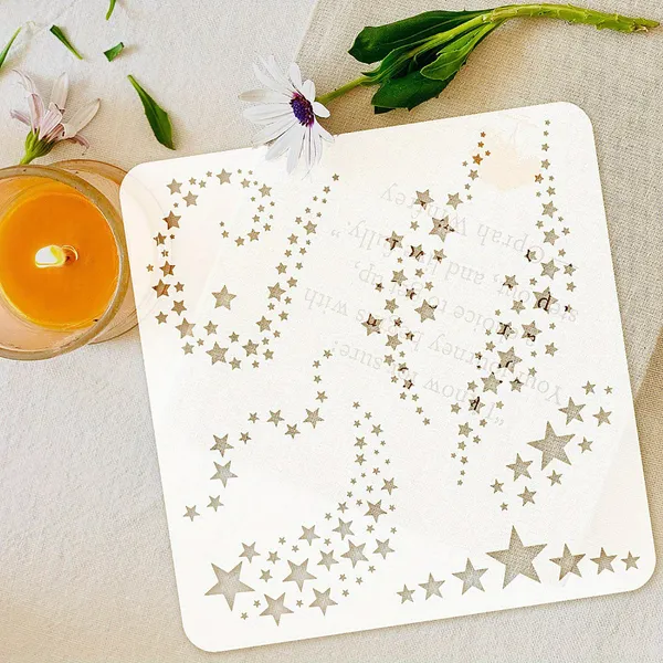 White_Pet_Hollow_Out_Stencil_Star_Pattern_Design_Diy_And_Craft