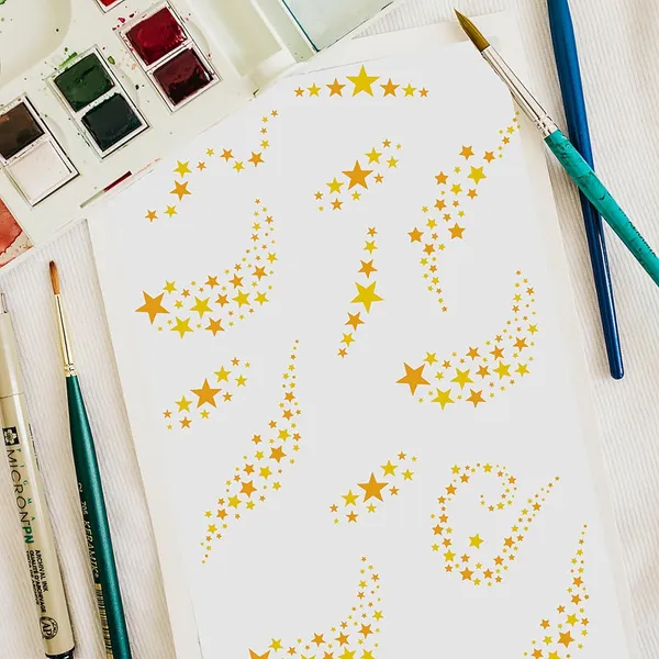White_Pet_Hollow_Out_Stencil_Star_Pattern_Design_Diy_And_Craft