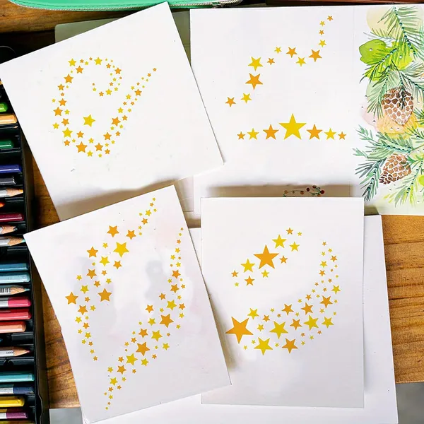 White_Pet_Hollow_Out_Stencil_Star_Pattern_Design_Diy_And_Craft